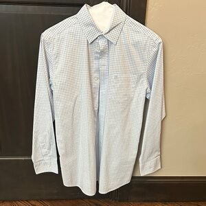 Izod Kids Blue Checkered Button Down Shirt